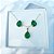 Conjunto Colar Brinco Gota Zirconia Verde Azul Preto F. Ouro - Imagem 14
