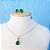 Conjunto Colar Brinco Gota Zirconia Verde Azul Preto F. Ouro - Imagem 12