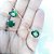 Conjunto Colar Brinco Gota Zirconia Verde Azul Preto F. Ouro - Imagem 15