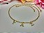 Colar Chocker Paz Dourado Semijoia Pingente Pedra Zirconia - Imagem 4