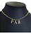 Colar Chocker Paz Dourado Semijoia Pingente Pedra Zirconia - Imagem 1