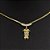 Colar Menina Pedra Zirconia Dourado F. Ouro 18k Semi Joia - Imagem 2