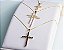 Colar Hashtag Blogueiras Pedra Zirconia Dourada F. Ouro 18k - Imagem 3