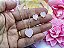 Conjunto Colar E Brinco Coração Pedra Rosa Leitosa Folheado Ouro 18k Pedra Rosê Semi Joia Com Garantia - Imagem 4
