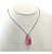 Colar Gota Grande Zirconia Rosa Degradê Rodio Negro Rainbow - Imagem 1