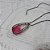 Colar Gota Grande Zirconia Rosa Degradê Rodio Negro Rainbow - Imagem 5