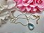 Colar Pingente Gota Pedra Zirconia Azul F. Ouro 18k Dourado - Imagem 6