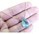 Colar Pingente Gota Pedra Zirconia Azul F. Ouro 18k Dourado - Imagem 2