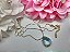 Colar Pingente Gota Pedra Zirconia Azul F. Ouro 18k Dourado - Imagem 3