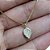 Colar Folha Pedra Zirconia Dourado Ouro 18k Semijoia - Imagem 3