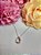 Colar Gota Pedra Zirconia Rosa F Ouro 18k Dourado - Imagem 2