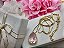 Colar Gota Pedra Zirconia Rosa F Ouro 18k Dourado - Imagem 3