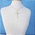 Colar Cruz Crucifixo Noiva Zirconia Dourada Folheada A Ouro - Imagem 10
