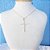 Colar Cruz Crucifixo Noiva Zirconia Dourada Folheada A Ouro - Imagem 2