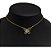 Colar Borboleta Pedra Zirconia Dourado F. Ouro 18k Semi Joia - Imagem 1