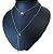 Colar Gravatinha Coração Zirconia Rainbow F. Prata Azul - Imagem 1
