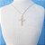 Colar Cruz Crucifixo Noiva Zirconia Dourada Folheada A Ouro - Imagem 5