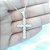 Colar Cruz Crucifixo Noiva Zirconia Dourada Folheada A Ouro - Imagem 1