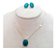 Conjunto Colar E Brinco Zirconia Fusion Tiffan Oval Verde - Imagem 9