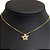 Colar Pingente Estrela Pedra Zirconia Folheado A Ouro 18k - Imagem 1