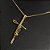 Colar Cruz Crucifixo Jesus Zirconia Dourado F. Ouro 18k - Imagem 4