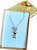 Colar Pingente Menininha Pedra Zirconia Dourado Folheado 18k - Imagem 2