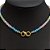 Colar Infinito Pedra Cristal Colorido F. Ouro18k Dourado - Imagem 2