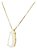 Colar Pedra Zirconia Gota Branca Leitosa Folheado Ouro 18k - Imagem 1