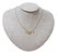 Colar Chocker Amor Dourado Semijoia Pingente Pedra Zirconia - Imagem 1