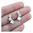 Brinco Ear Cuff Noiva Pedra Zirconia Quadrado Folheado Festa - Imagem 1