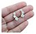 Brinco Ear Cuff Noiva Pedra Zirconia Quadrado Folheado Festa - Imagem 2