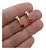 Brinco Infantil Pendurado Pedra Zirconia Dourado Vermelho - Imagem 2