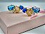 Brinco Ear Cuff Pedra Colorido Zirconia Fusion Dourado Festa - Imagem 2
