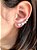Brinco Ear Cuff  Coração Folheado A Prata Antialérgico - Imagem 3