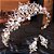 Coroa Tiara Noiva Dourada Rosa Leitosa Debutante Com Brinco - Imagem 6