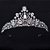 Coroa Tiara Cabelo Noiva Prata Zirconia E Strass Princesa - Imagem 1