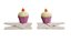 Prendedor Decorado Cupcake 3D Rosa Claro e Verde Jogo com 4 Un - Ref 1421227 Cromus - Imagem 1