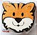 Aplique Decorativo Decorama Tigre de EVA Glitter Com 5 Un - Duplart - Imagem 1