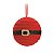 Bola de Natal Vermelha com Cinto Noel Preto 12cm - Cromus 1515626 - Imagem 1