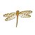 Libélula Decorativa com Clip Ouro - 7cm - 6 Unidades - Cromus 1551636 - Imagem 1