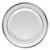Prato Refeição Descartável de Luxo Branco Borda Prata com 6 Un - Silver Plastic - Imagem 1