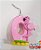 Vela de Biscuit Com Aplique de Flamingo Num 0 - VelaKids - Imagem 1