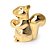 Esquilo Decorativo Dourado de Porcelana 4x4.5x2.5cm - Coleção Sensation - 1 Unidade - - Imagem 1