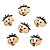 Aplique Mini Carinhas Decorativas Cebolinha com 6 Un REF5094 - Turma da Mônica - Piffer - Imagem 1