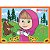 Painel Decorativo de T.N.T. Festa Masha e o Urso 1,40x1,03mts 1Un - Ref 371019 Piffer - Imagem 1