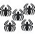 Aplique Decorativo de E.V.A Glitter Aranha 9x10cm com 5Un - Ref 205004 - Piffer - Imagem 1