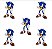 Mini Personagem Decorativo de E.V.A Sonic com 5 Un - Ref 357019 Piffer - Imagem 1