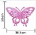 Painel Decorativo Floral Borboleta Vazada G Rosa Bebe 01 Unidade - Ref 110035 Piffer - Imagem 1