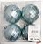 Bola de Natal Azul Claro Com Espiral Glitter 8cm - Jogo com 4 Un - Ref 1319782 Cromus Natal - Imagem 1