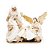Sagrada Família em Resina Marfim, Branco e Dourado com Anjo da Anunciação de Asas Ouro 48x34x20cm - Ref 1203204 - Cromus Natal - Imagem 1